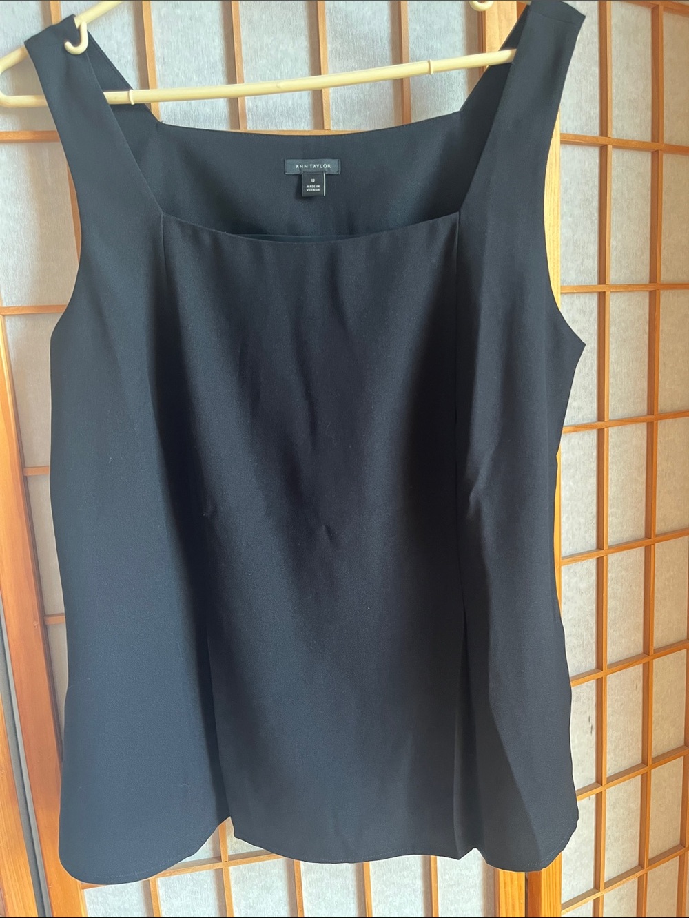 Ann Taylor Black Square Neck Tank 12